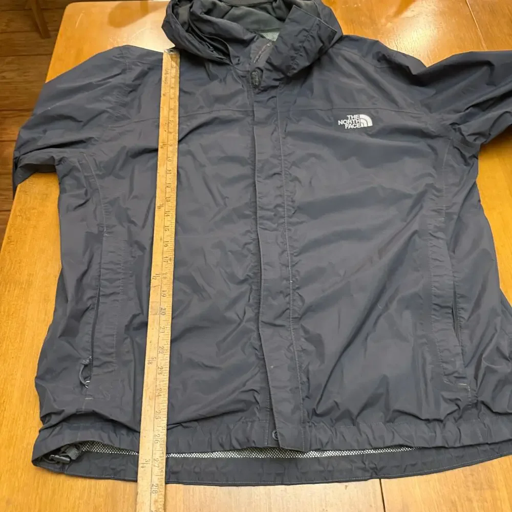 The North Face Men's Resolve HyVent Rain Jacket dark gray XL Hooded Waterproof